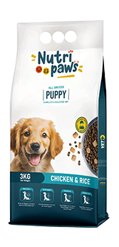 Nutri Paws Puppy Food - Chicken & Rice (3KG)