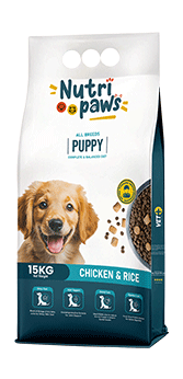 Nutri Paws Puppy Food – Chicken & Rice (15KG)